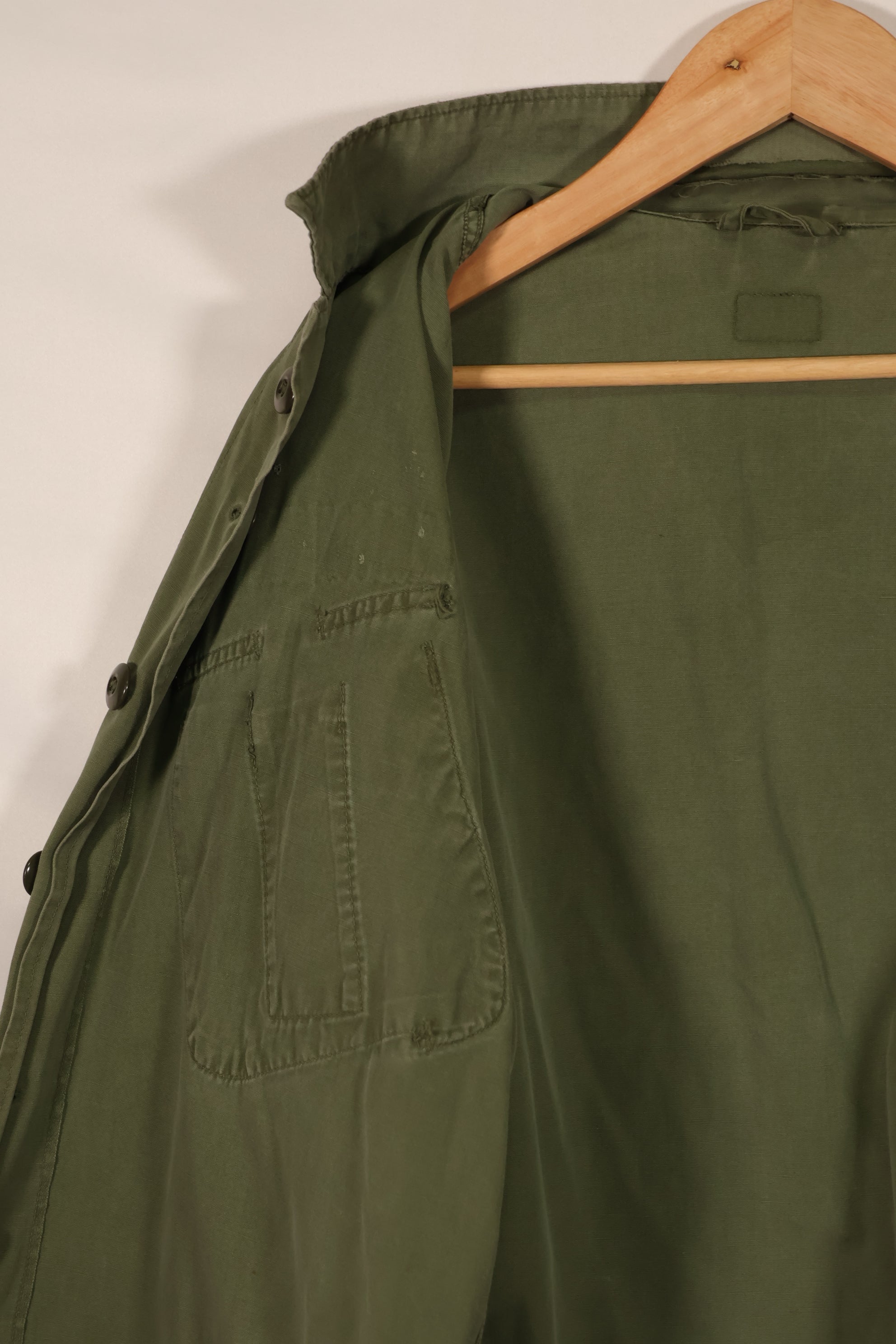 Real 1963-64 1st Model Jungle Fatigue Jacket with patch, used.