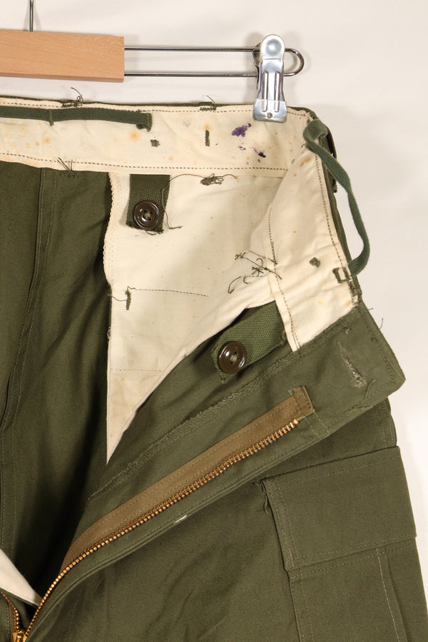 1951 Contract, S-R, U.S. Army, M51 Field Pants, Virtually Unused, Some Stains and Dirt