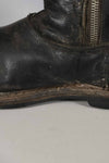 1940s German Air Force Luftwaffe black pilot boots, used.