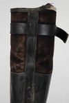 1940s German Air Force Luftwaffe black pilot boots, used.