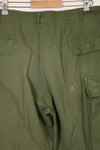 1967 Contract 3rd Model Non Ripstop Jungle Fatigue Pants X-L-R Used B