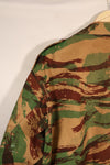 1950s, Indochina War, British Army Battle Dress-style, Lizard Camouflage, made from shelter half fabric, jacket, used