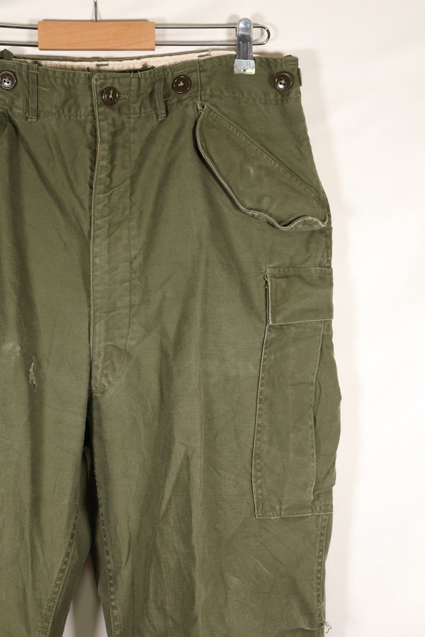 1952 Contract, M-L, U.S. Army, M51 Field Pants, Some Wear, Used