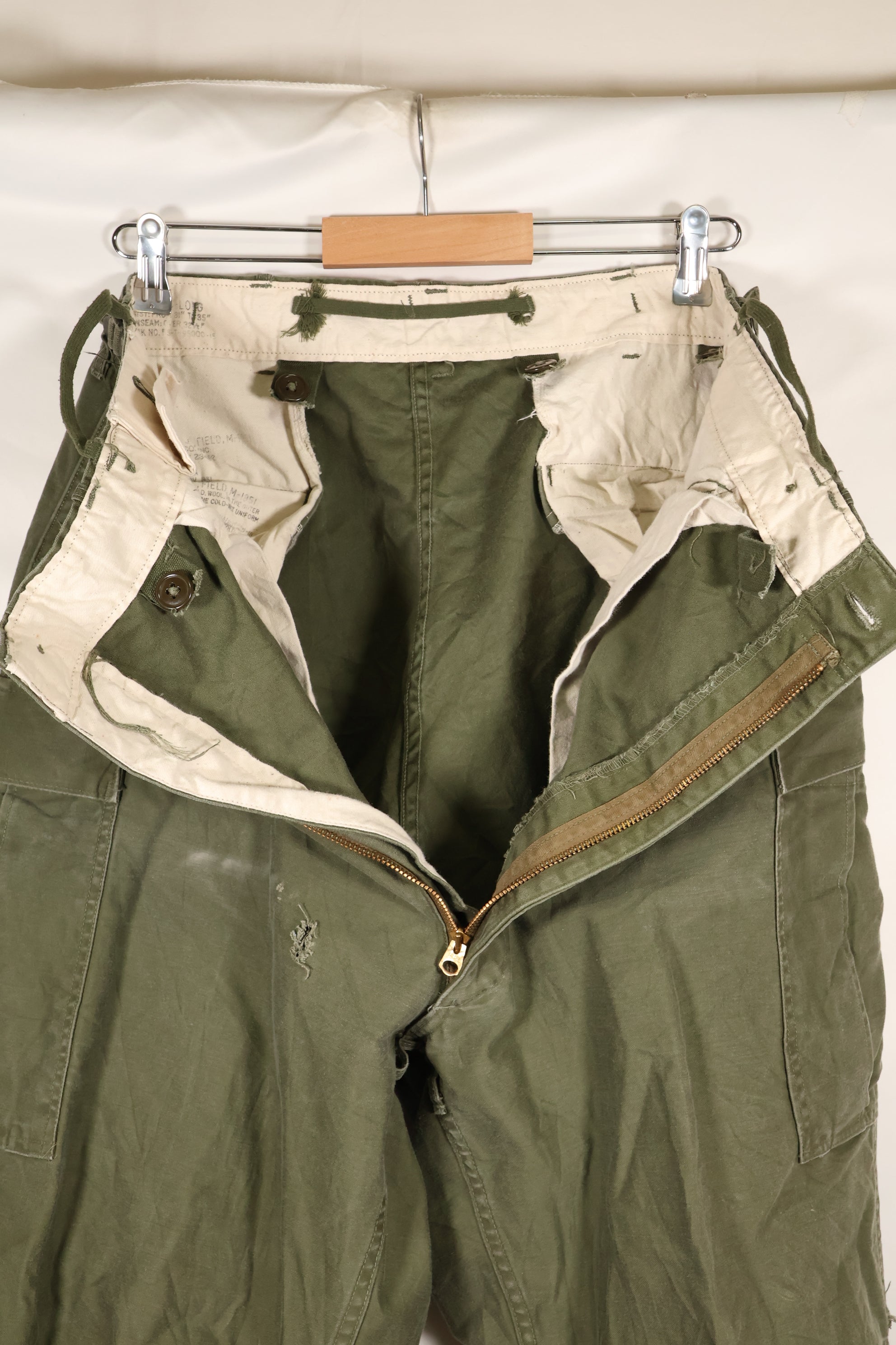 1952 Contract, M-L, U.S. Army, M51 Field Pants, Some Wear, Used