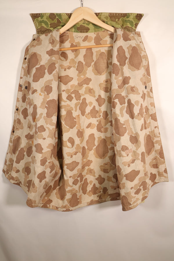 Early 1940s, Estimated Size 42, U.S. Marine Corps, Frogskin Camouflage, P-44 Jacket, Used