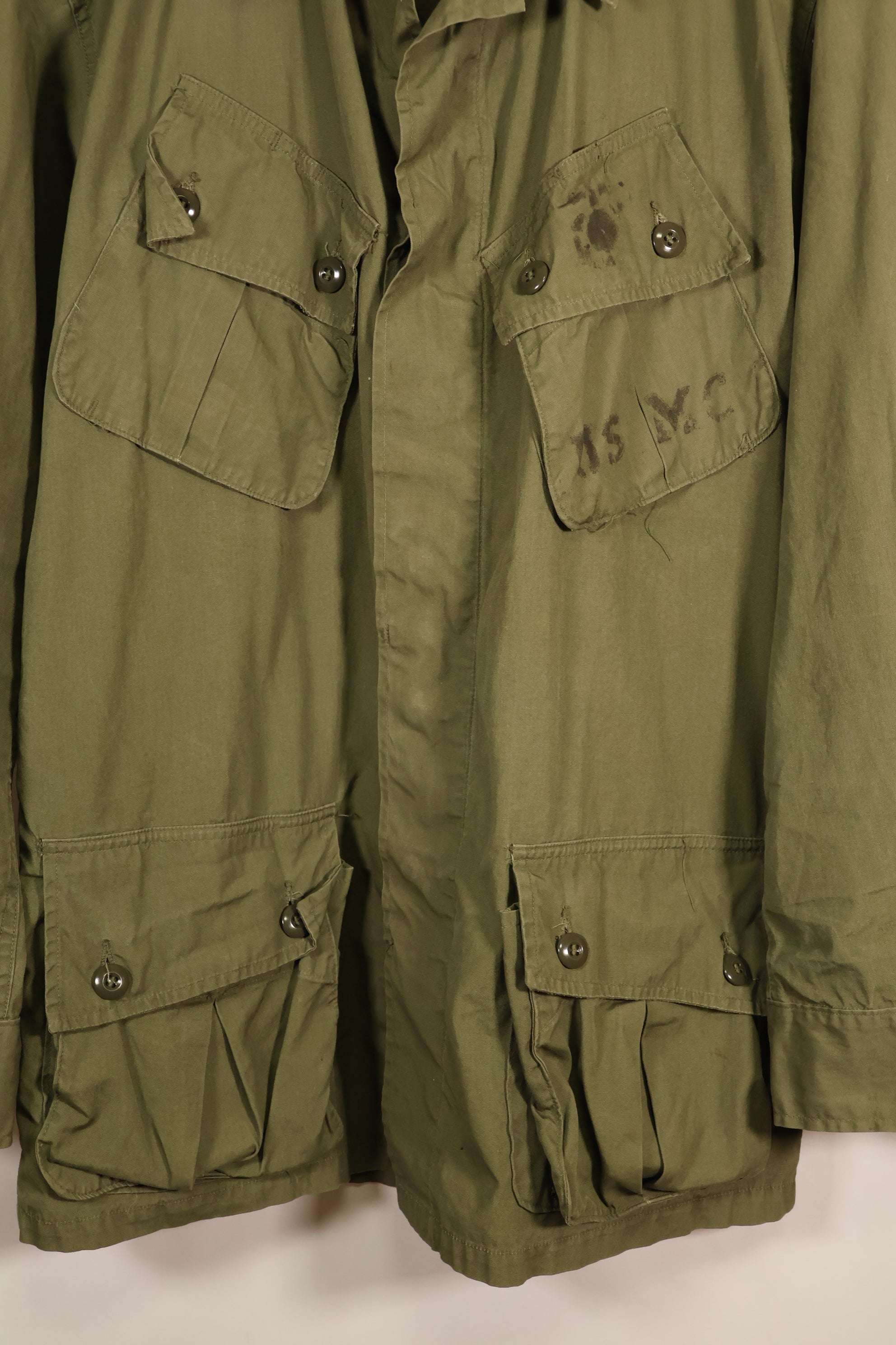 1963 Contract, M-R, USMC, 1st Model Jungle Fatigue Jacket, Almost Unused, Used