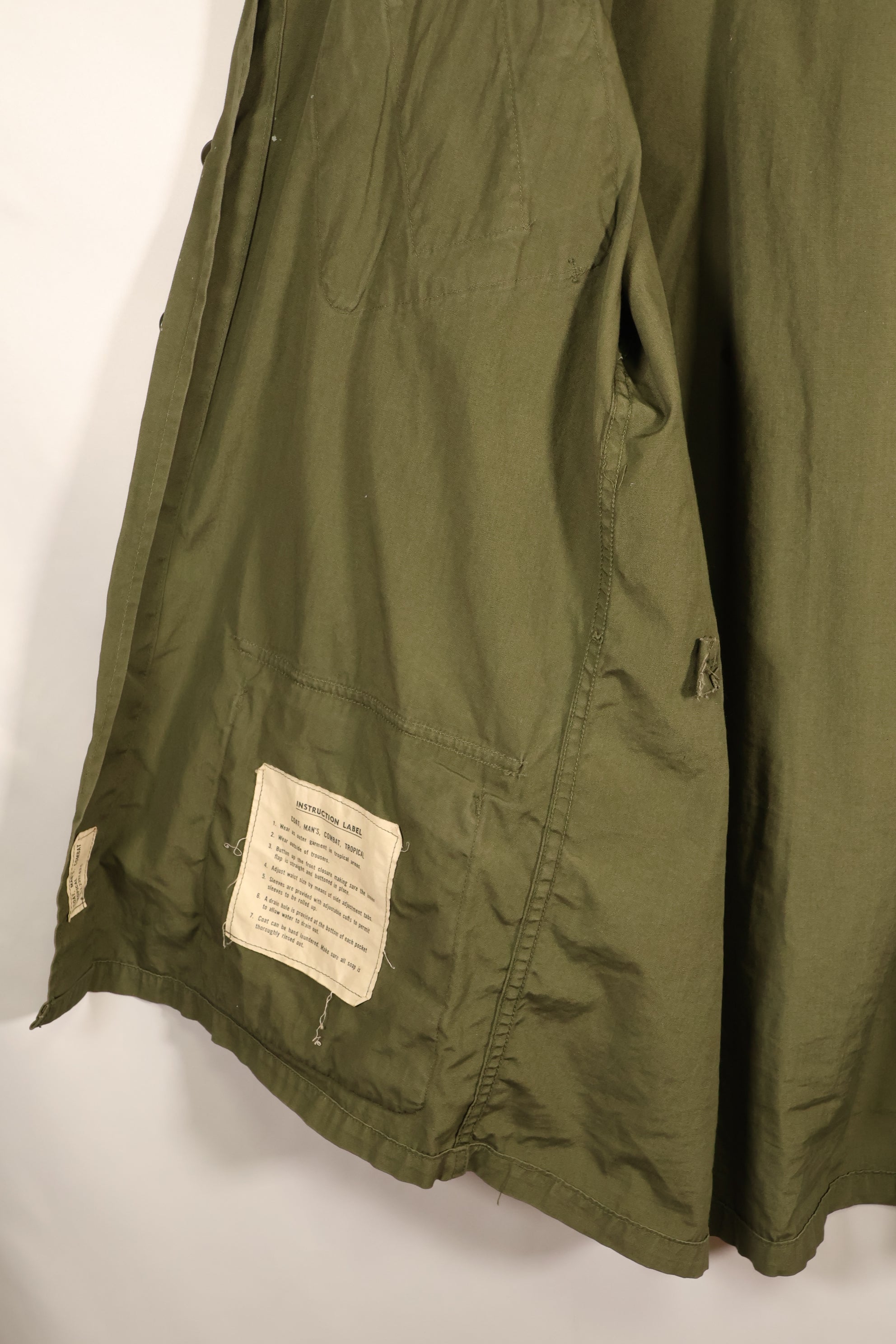 1963 Contract, M-R, USMC, 1st Model Jungle Fatigue Jacket, Almost Unused, Used