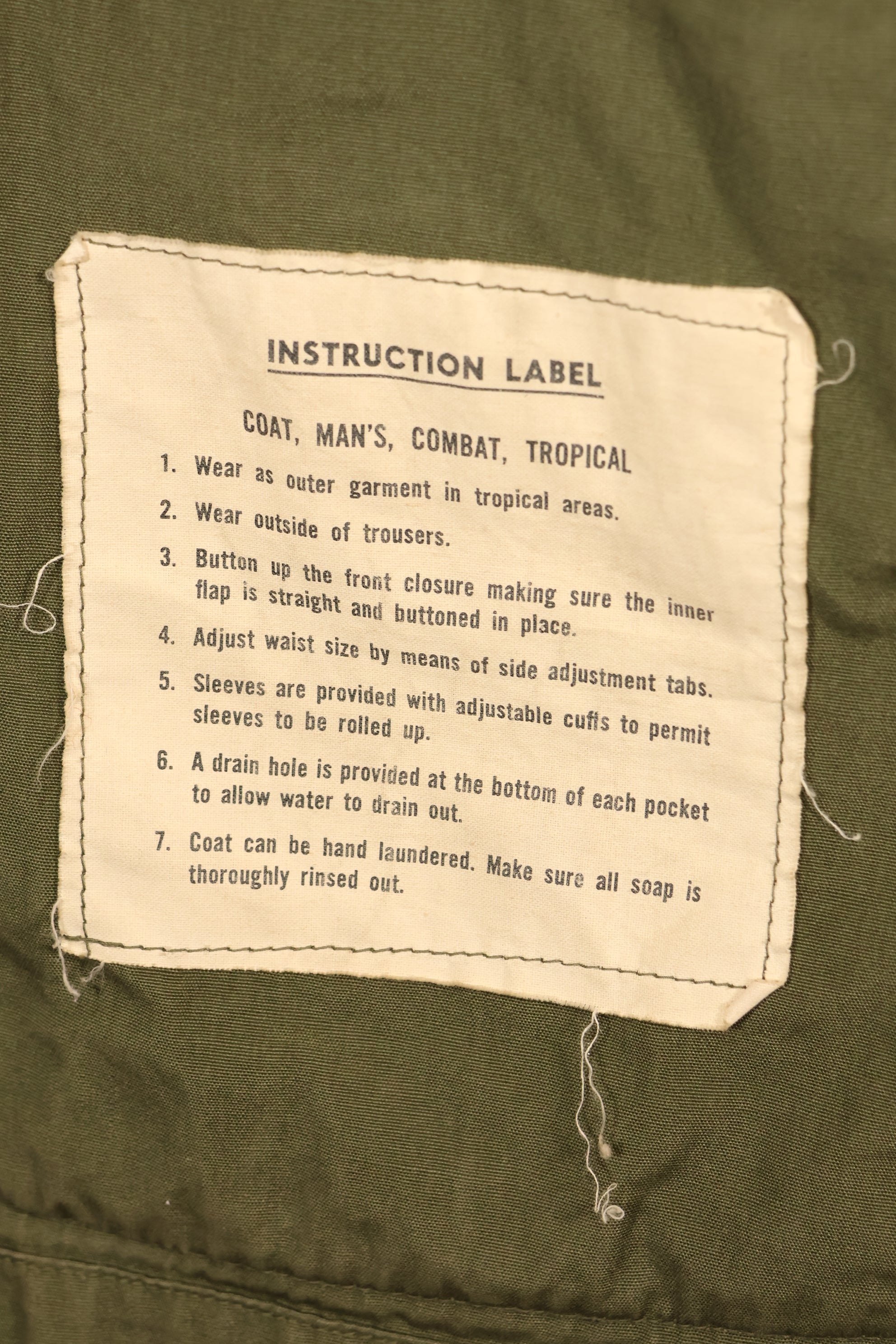 1963 Contract, M-R, USMC, 1st Model Jungle Fatigue Jacket, Almost Unused, Used