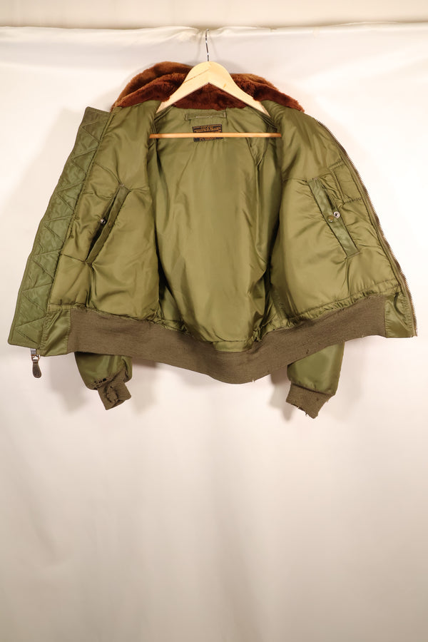 Late 1940s–Early 1950s, U.S. Air Force, B-15C Flight Jacket, Rare Green Version, Used