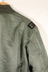 1950s, estimated size 40–42, U.S. Air Force B-15D flight jacket, modified with shearling, includes patches, used