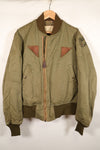1940s, estimated age 38–40, U.S. Army Air Forces (USAAF) B-15A flight jacket, modified with shearling, used