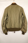 1940s, estimated age 38–40, U.S. Army Air Forces (USAAF) B-15A flight jacket, modified with shearling, used