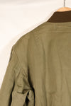 1940s, estimated age 38–40, U.S. Army Air Forces (USAAF) B-15A flight jacket, modified with shearling, used