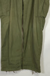 1964 Contract 1st Model Jungle Fatigue Pants, L-R, stained, repaired, used.