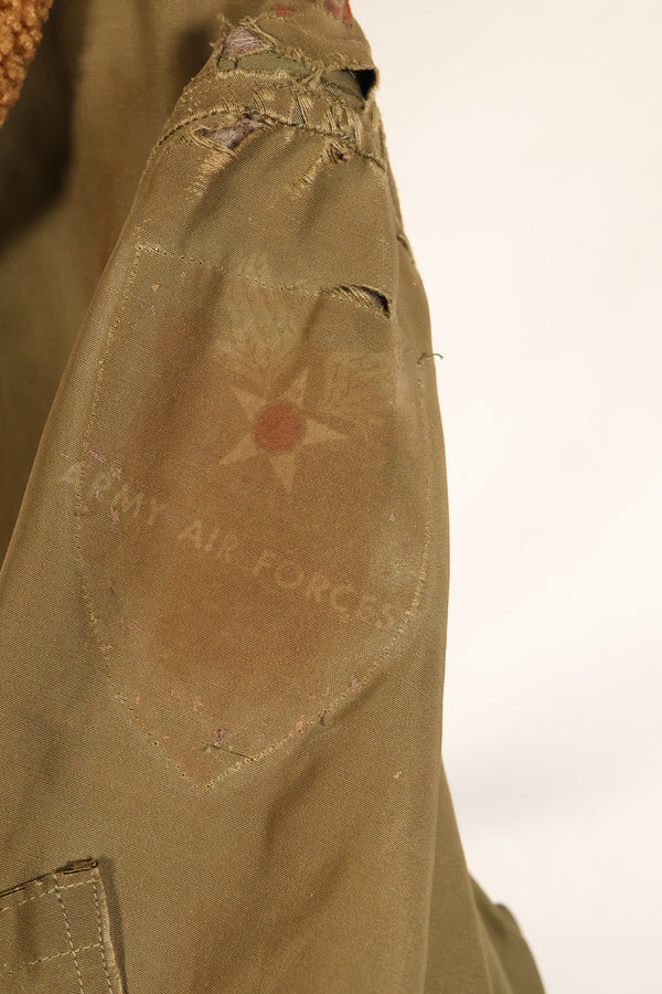 1940s, Size 42, WWII, U.S. Army Air Forces, B-15 Flight Jacket, Calendar-finished fabric, Used