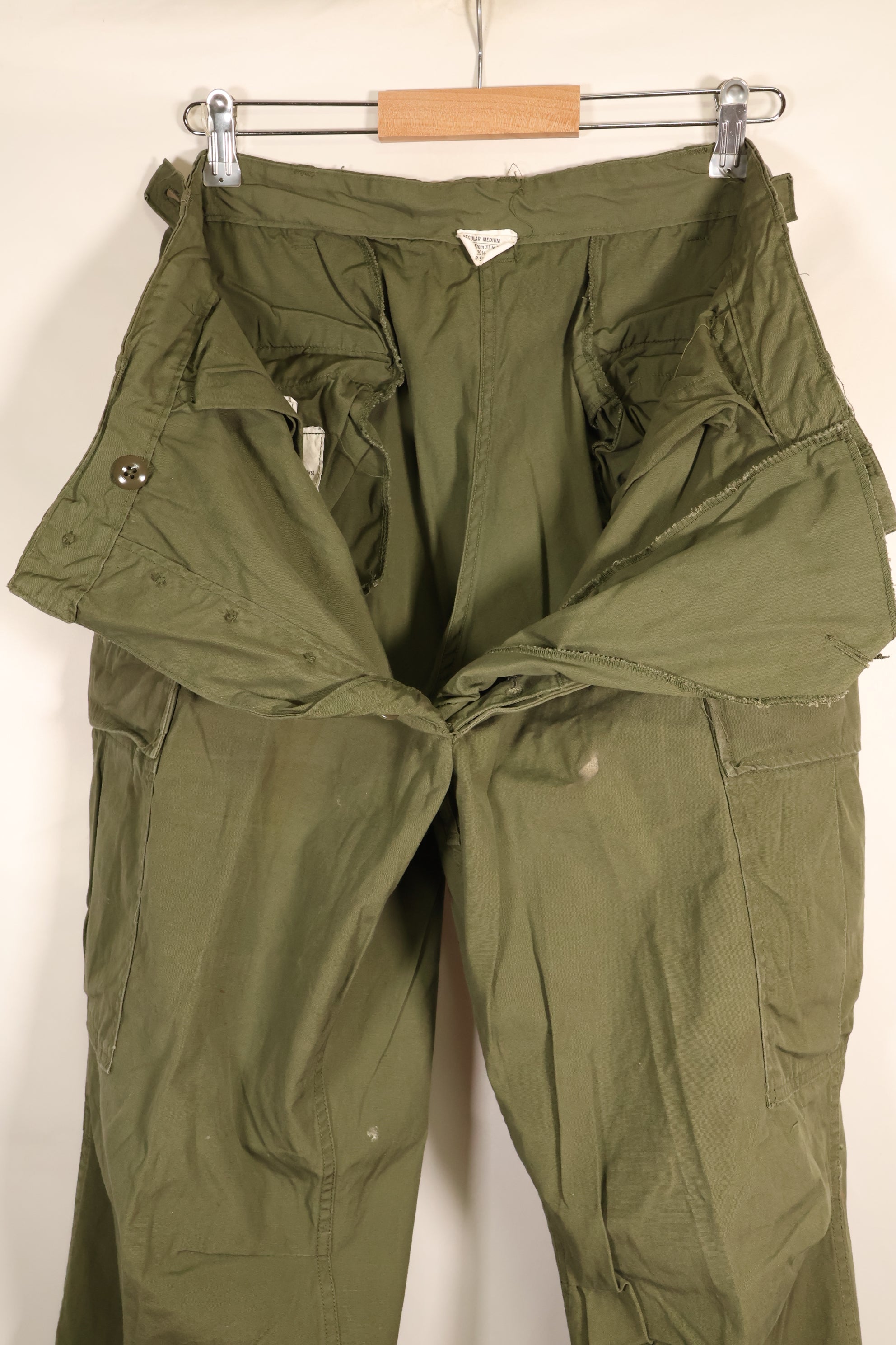 Estimated 1965 Contract, M-R, 2nd Model Jungle Fatigue Pants, Good Condition, Used
