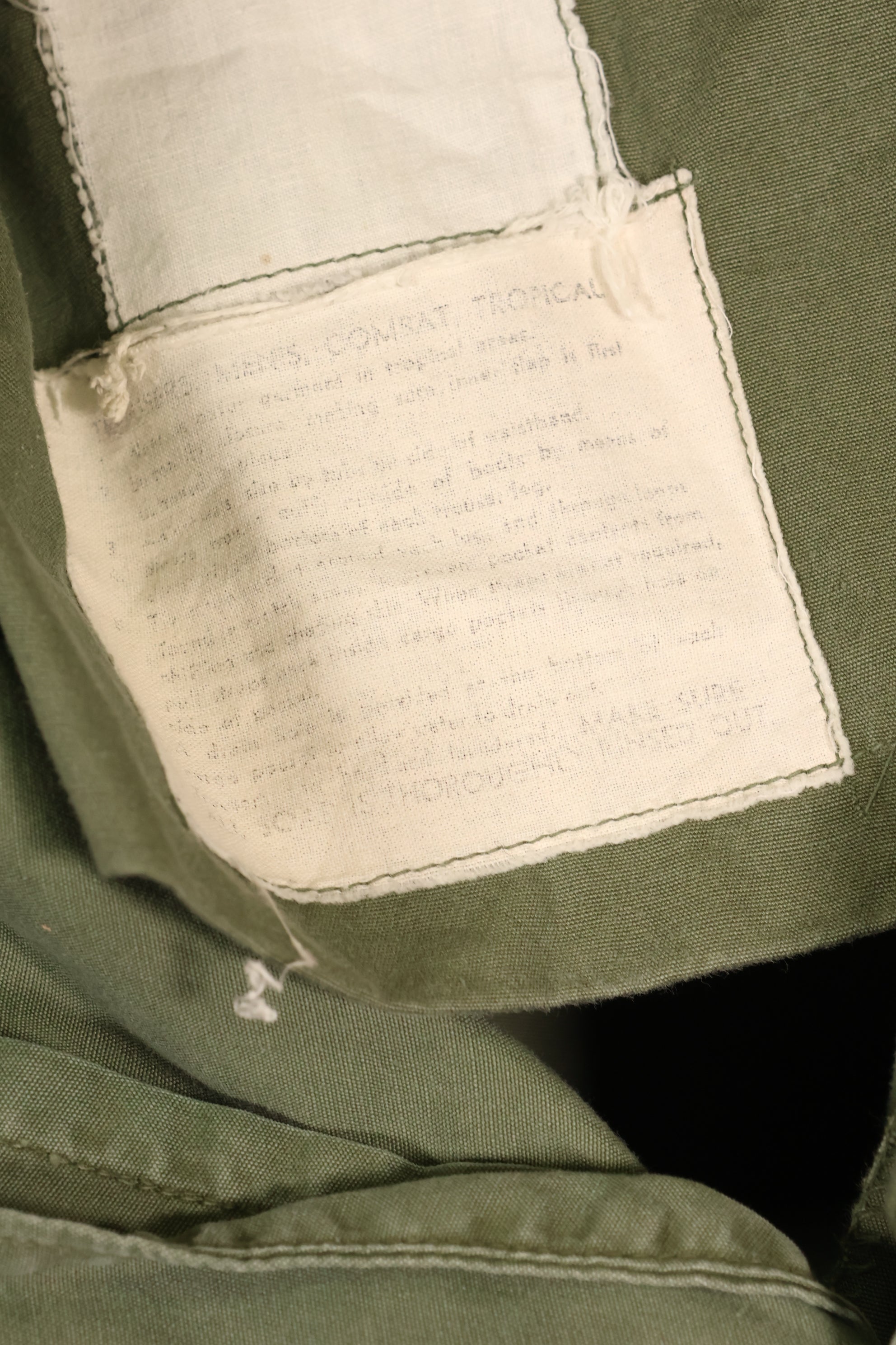 1963 Contract—Presumed M-S 1st Model Jungle Fatigue Pants—Faded—Used