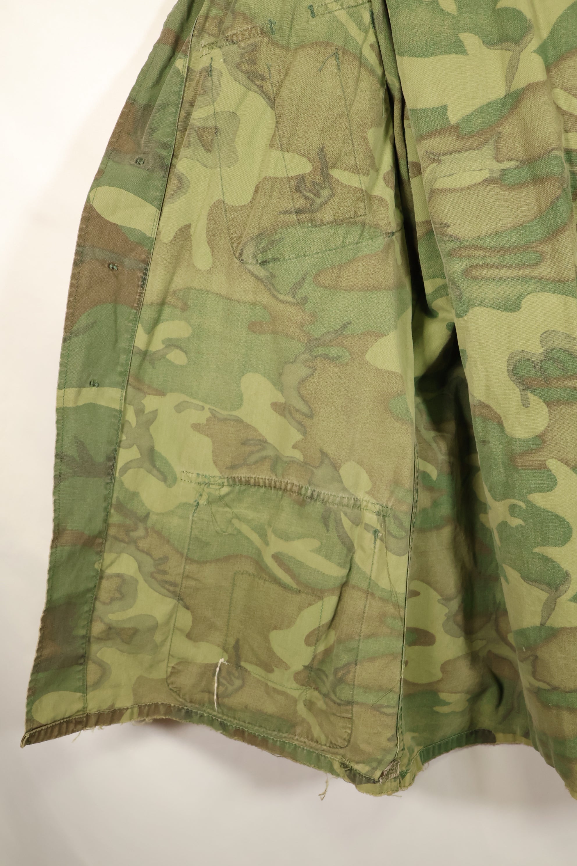 Estimated 1966–67 | Estimated M-R | No label | ERDL camouflage | Early print | Short-sleeve custom fatigue jacket | Used