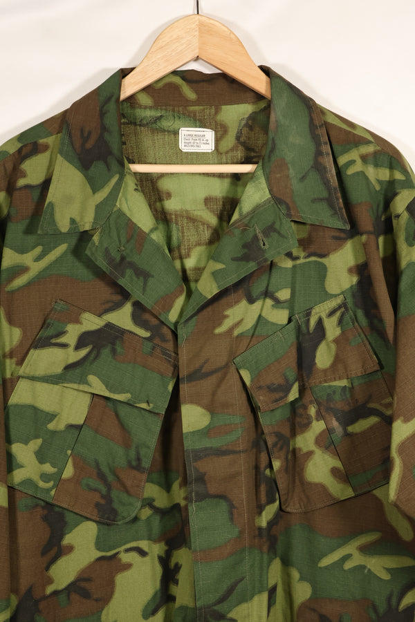 1970 Contract Deadstock X-L-R ERDL Green Leaf Camouflage Jungle Fatigue Jacket
