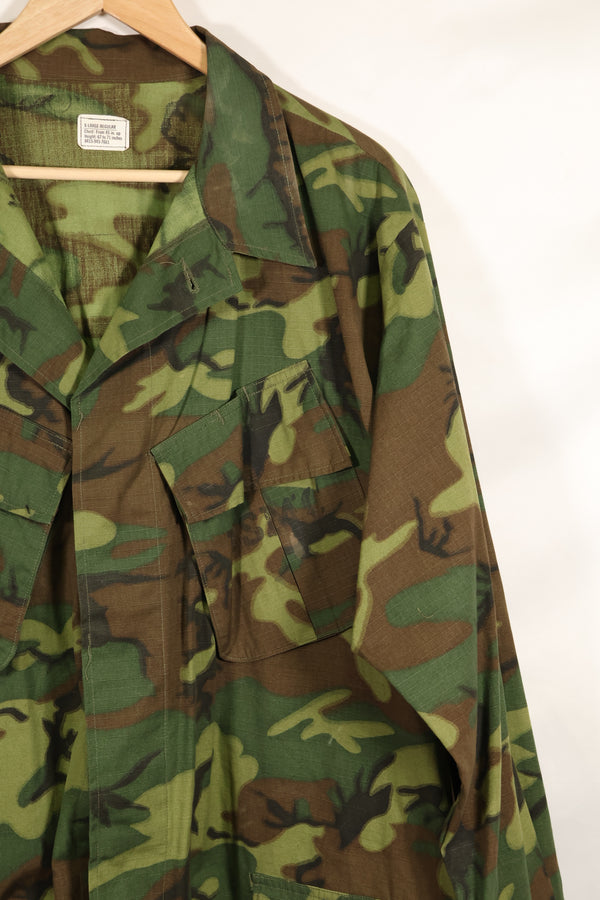 1970 Contract Deadstock X-L-R ERDL Green Leaf Camouflage Jungle Fatigue Jacket