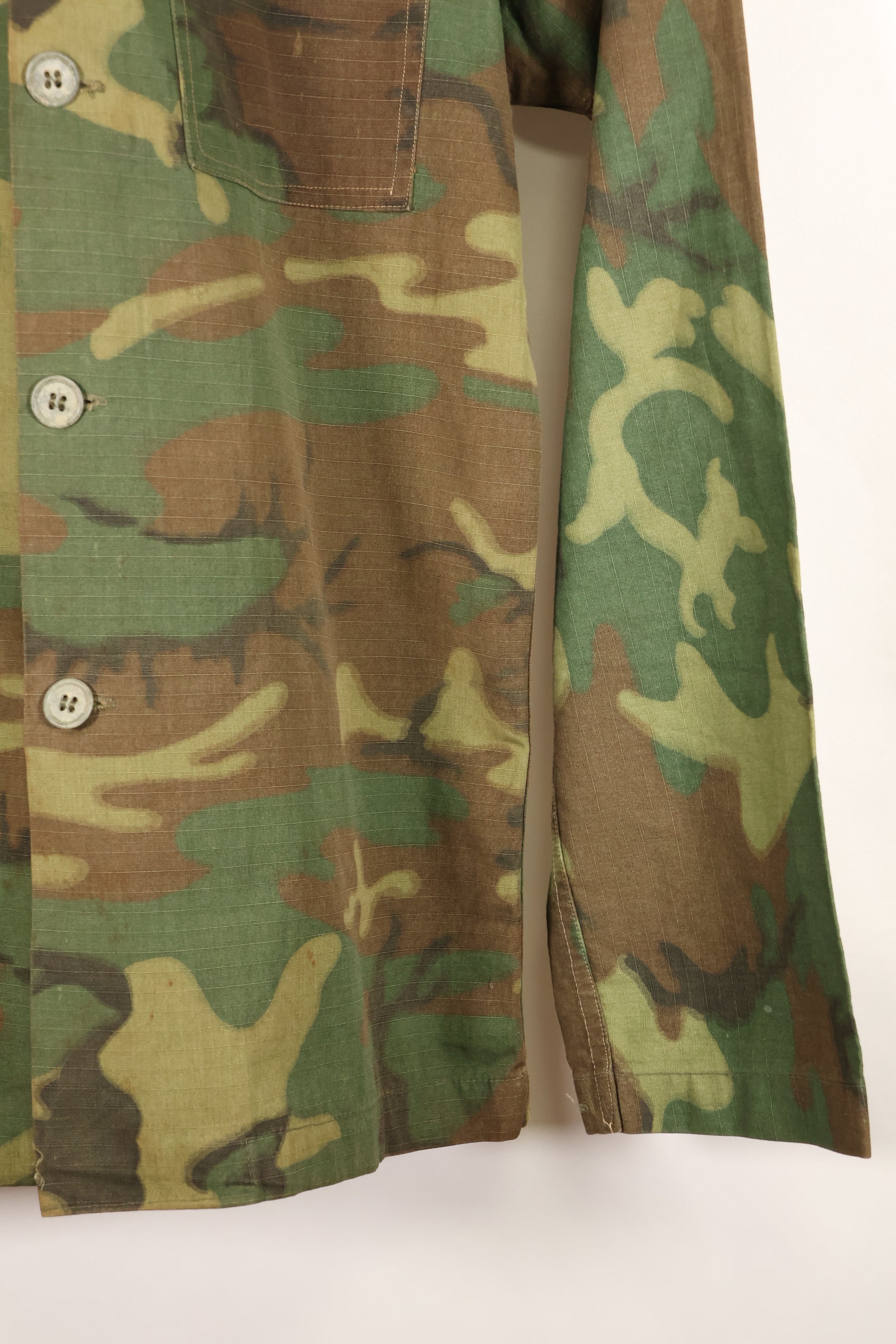 Late 1960s, South Vietnamese Army, BDQ, M59, ERDL, ripstop fabric, shirt, used