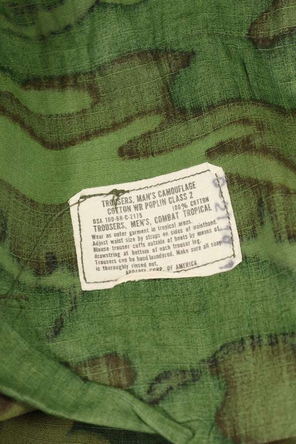 1968 Contract Ripstop ERDL Camouflage Jungle Fatigue Pants M-R Good Condition Used