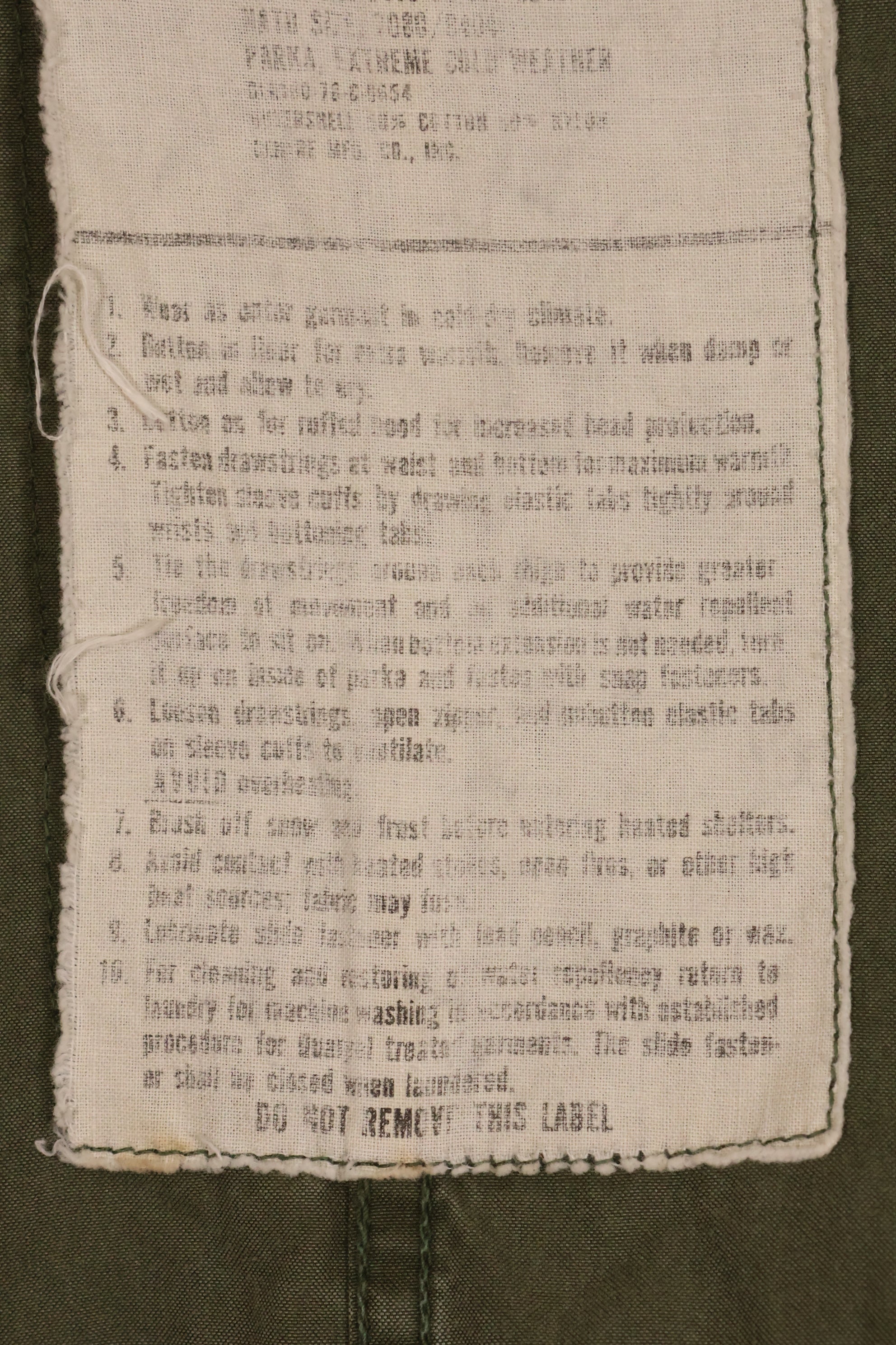 1978 Contract M-R M65 Field Parka Shell Only Used B