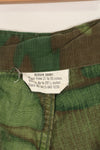 1969 Contract M-S Ripstop ERDL Camouflage Jungle Fatigue Pants, faded, used.