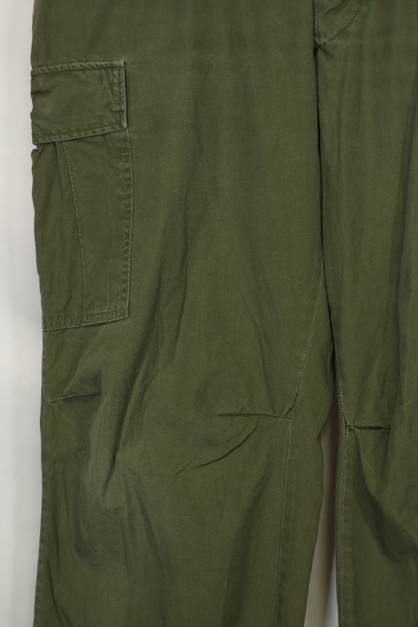 Estimated 1967 Contract 3rd Model Non Ripstop Jungle Fatigue Pants X-L-R Used