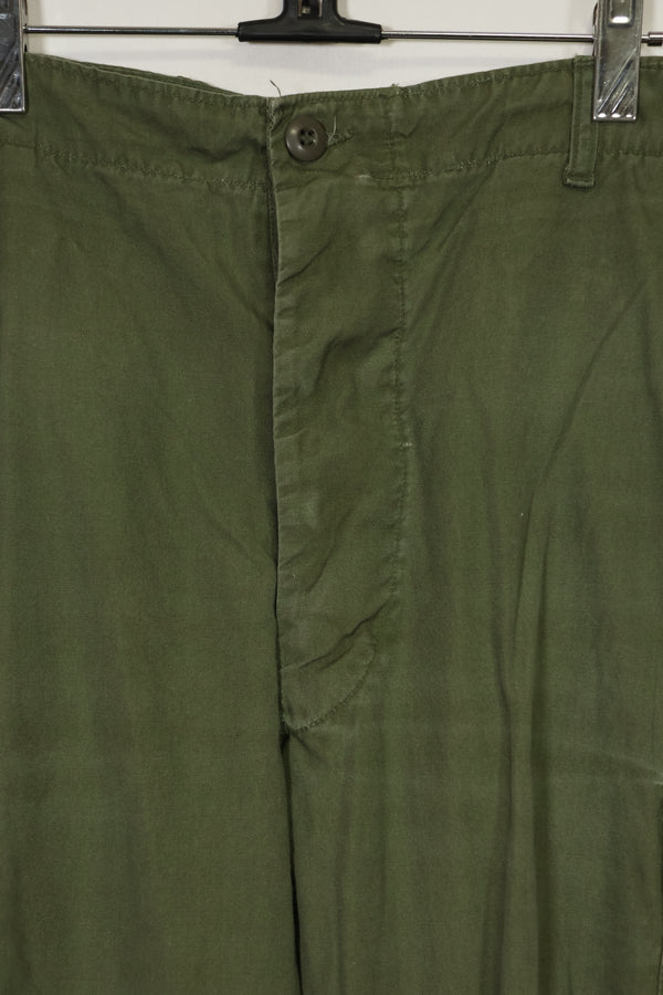 Estimated 1967 Contract 3rd Model Non Ripstop Jungle Fatigue Pants X-L-R Used