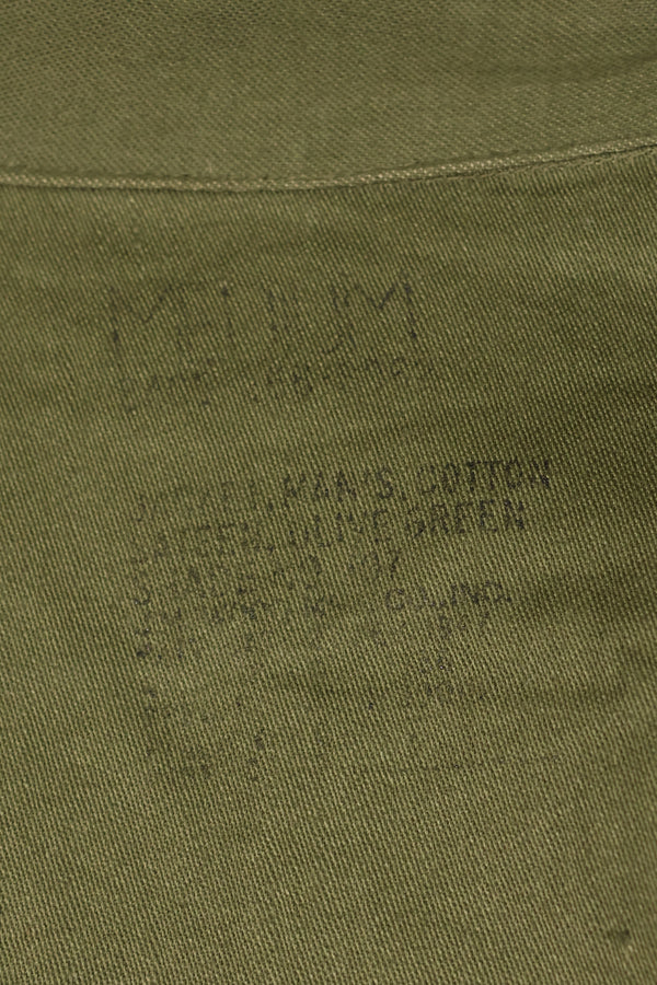 1950年代後半　MEDIUM　アメリカ軍　初期型　OG-107　ユーティリティシャツ　テープ初付　中古品