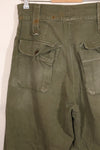 Real 1940s WWII US made British Army HBT jungle trousers, used.
