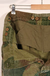 1956 Belgian Army Brushstroke camouflage airborne pants, used, faded.