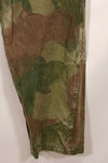 1956 Belgian Army Brushstroke camouflage airborne pants, used, faded.