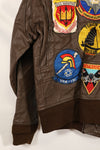 1977 Contract US Navy G-1 Flight Jacket with patches, size 40, good condition.
