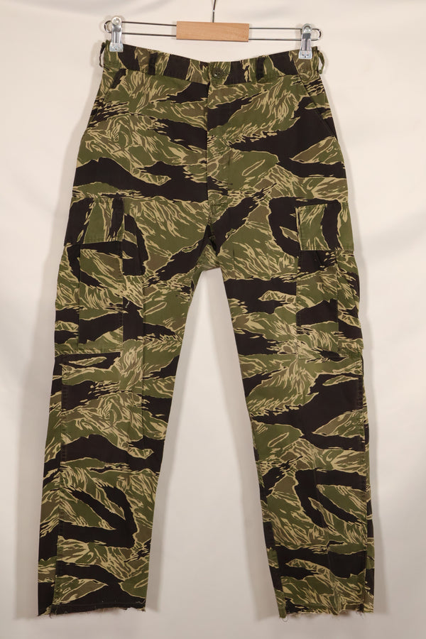 1960s lightweight fabric Okinawa Tiger jungle fatigues cut pants, used.