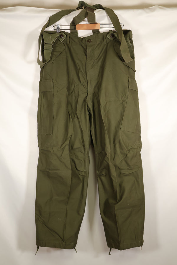 1951 Contract L-R M51 Cotton Field Pants with suspenders, used.