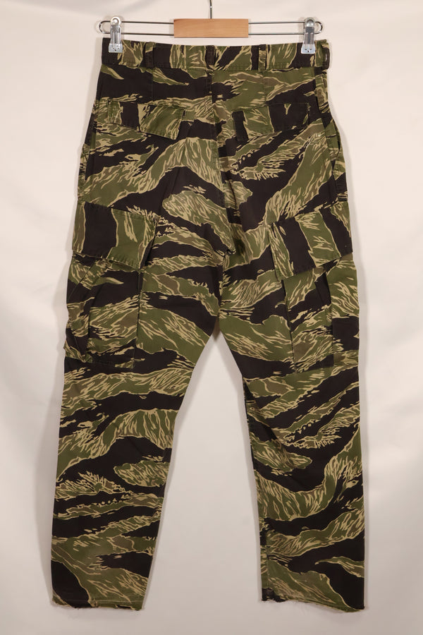 1960s lightweight fabric Okinawa Tiger jungle fatigues cut pants, used.
