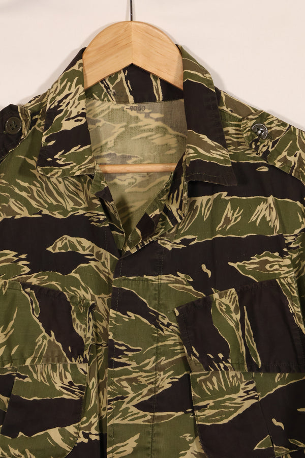 1960s lightweight fabric Okinawa Tiger jungle fatigues cut jacket, used.
