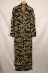 1960s 42R Okinawa Tiger Pattern Tiger Stripe Flight Suit, used, zipper damaged.
