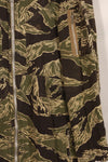 1960s 42R Okinawa Tiger Pattern Tiger Stripe Flight Suit, used, zipper damaged.