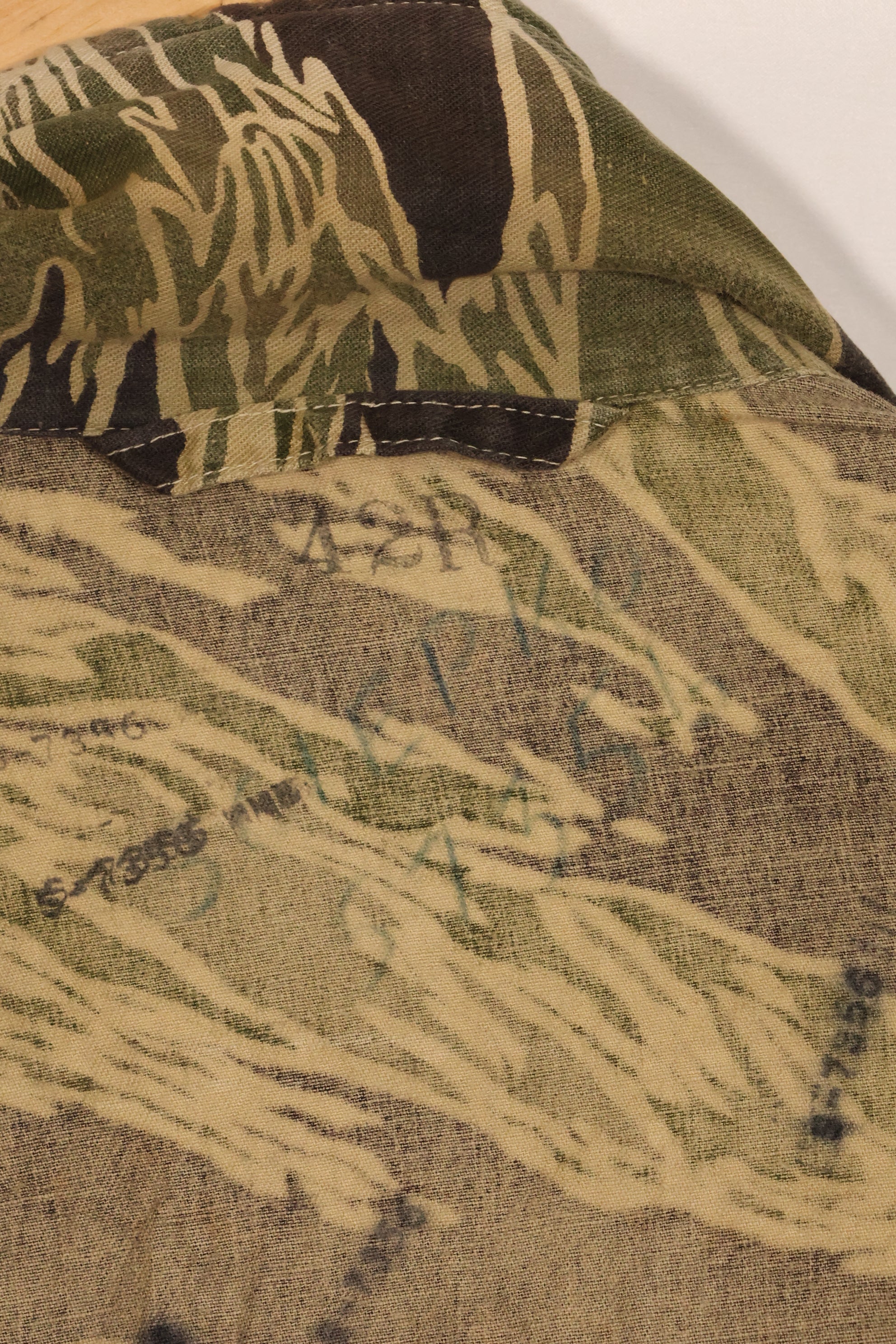 1960s 42R Okinawa Tiger Pattern Tiger Stripe Flight Suit, used, zipper damaged.