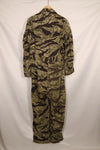 1960s 42R Okinawa Tiger Pattern Tiger Stripe Flight Suit, used, zipper damaged.