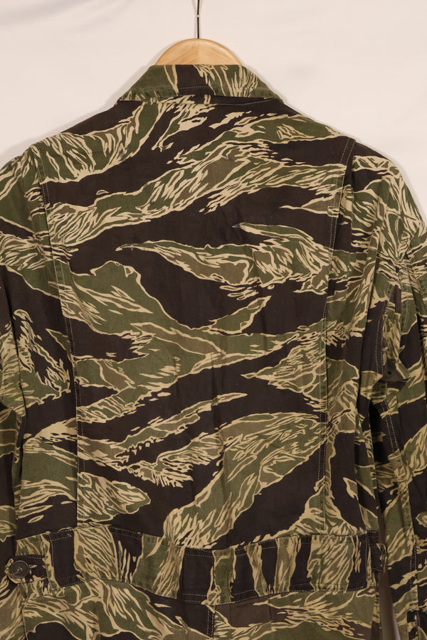 1960s 42R Okinawa Tiger Pattern Tiger Stripe Flight Suit, used, zipper damaged.