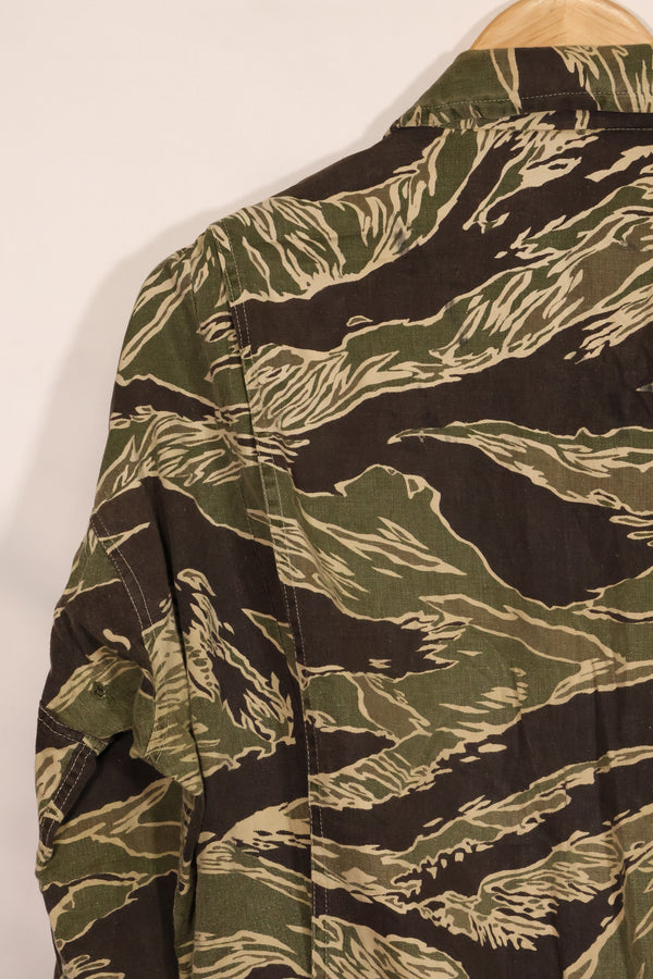 1960s 42R Okinawa Tiger Pattern Tiger Stripe Flight Suit, used, zipper damaged.