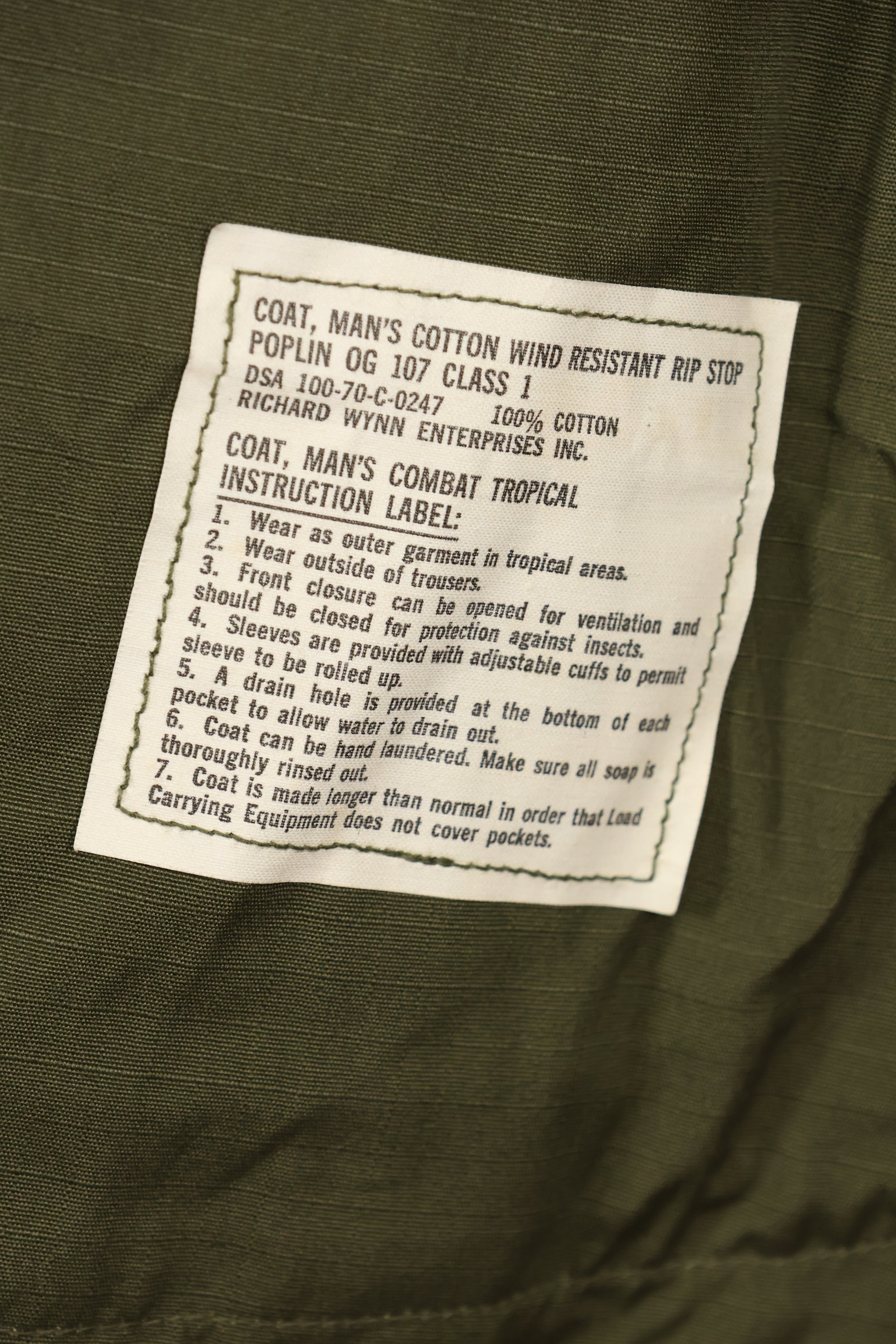 Actual 1970 X-L-R Deadstock 4th Model Jungle Fatigue Jacket A