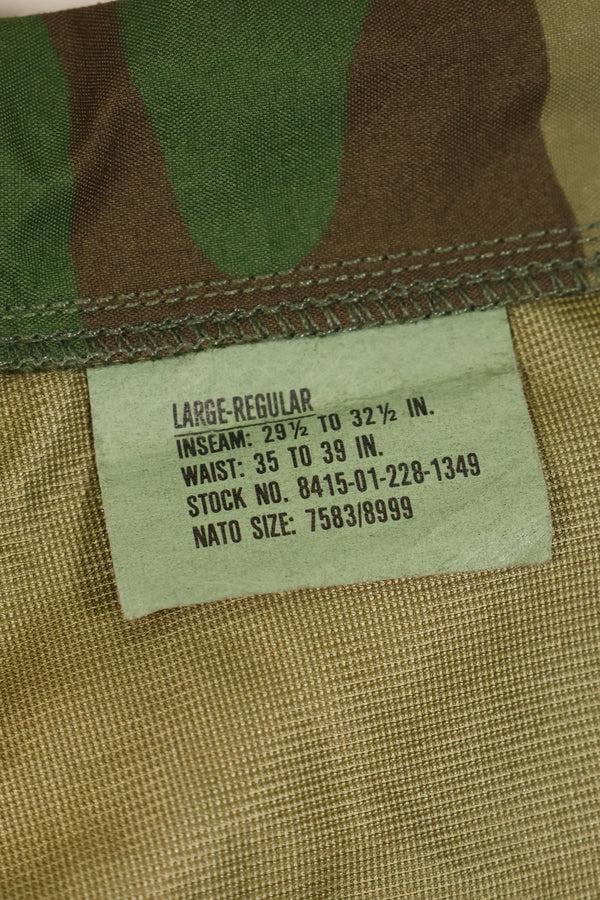 1987年契約 U.S. ARMY ECWCS Gen1  最初期　ウッドランド迷彩  オーバーパンツ　 LARGE-REGULAR 中古品