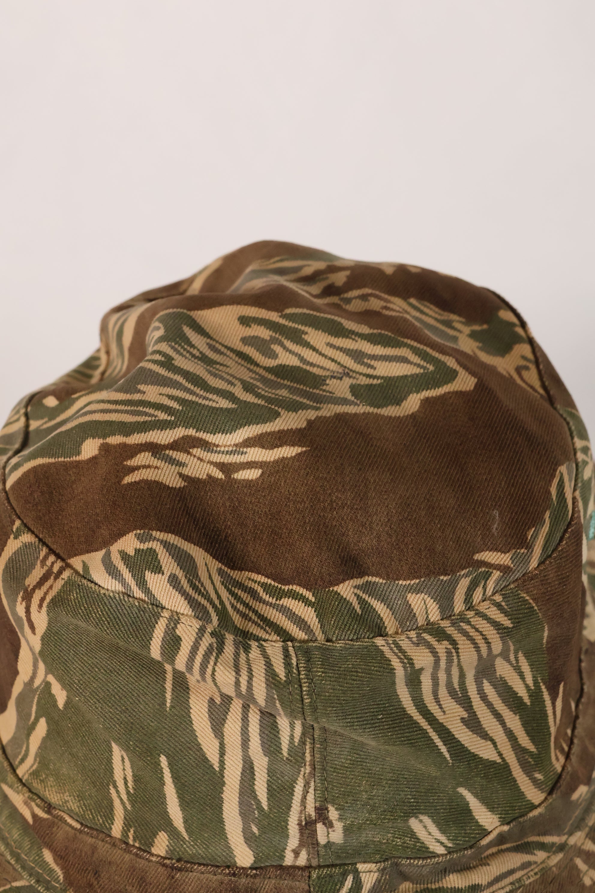 1960s CISO Cut Modified Okinawa Tiger Pattern Tiger Stripe Booney Hat Used
