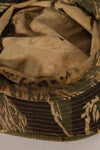 1960s CISO Cut Modified Okinawa Tiger Pattern Tiger Stripe Booney Hat Used