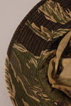 1960s CISO Cut Modified Okinawa Tiger Pattern Tiger Stripe Booney Hat Used